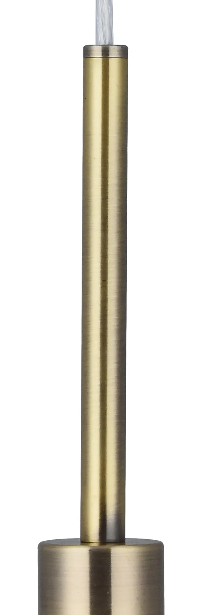 Baymont 50cm Pendant 1 Light Antique Brass, Black, Frosted Diffuser DK0229  Deco Baymont AB BL